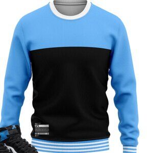Trill & Lux Men’s Blue Black Crewneck Top Men’s XXL